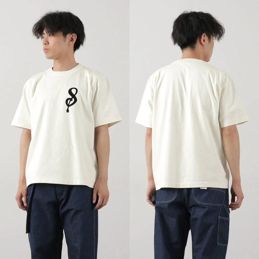 A.G.SPALDING＆BROS / 14/Jersey Felt Letter Short Sleeve T-Shirt S Logo