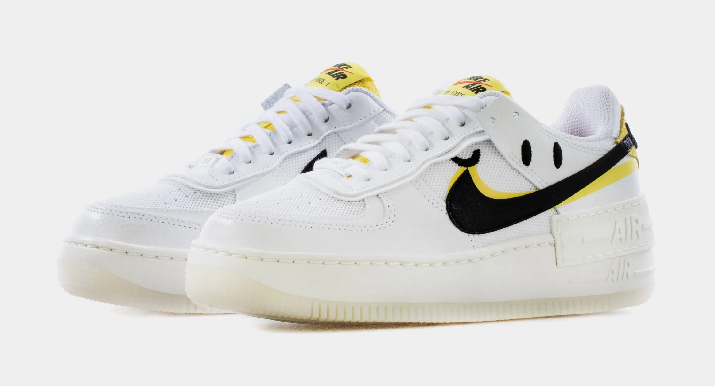 Air Force 1 Shadow Smile Womens Lifestyle Shoes (White/Yellow)