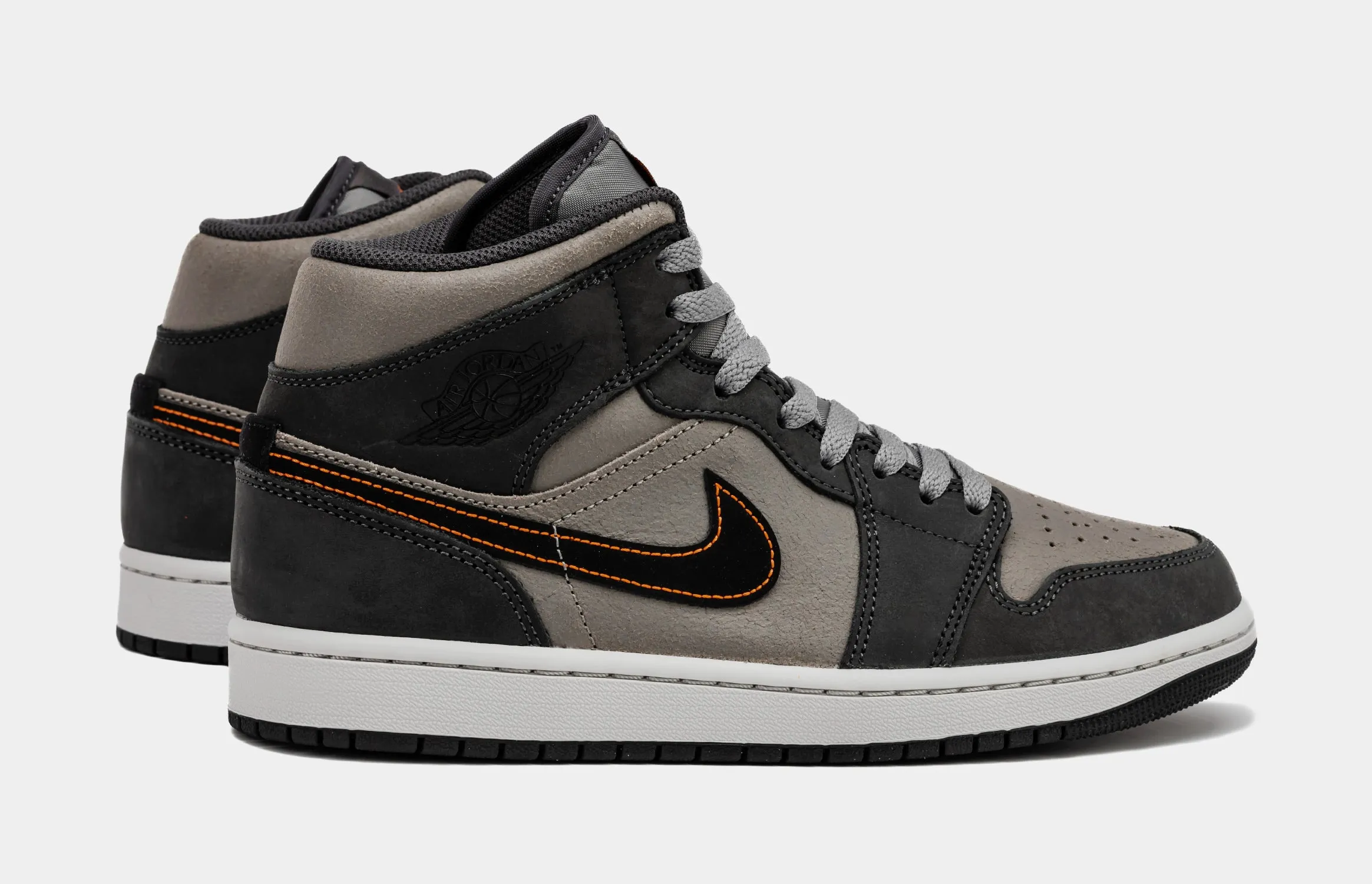 Air Jordan 1 Mid SE Night Stadium Mens Lifestyle Shoes (Night Stadium/Flat Pewter/Total Orange/Black)