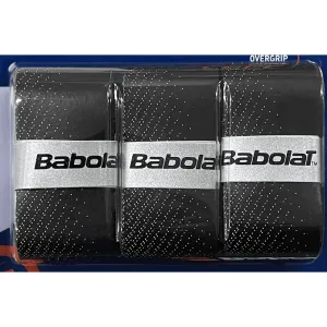 Babolat Black Overgrips (3X) for Padel & Tennis Rackets