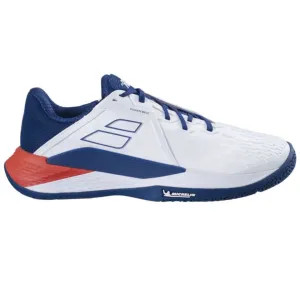 Babolat Propulse Fury 3 All Court Men Tennis Shoes - White/Estate Blue