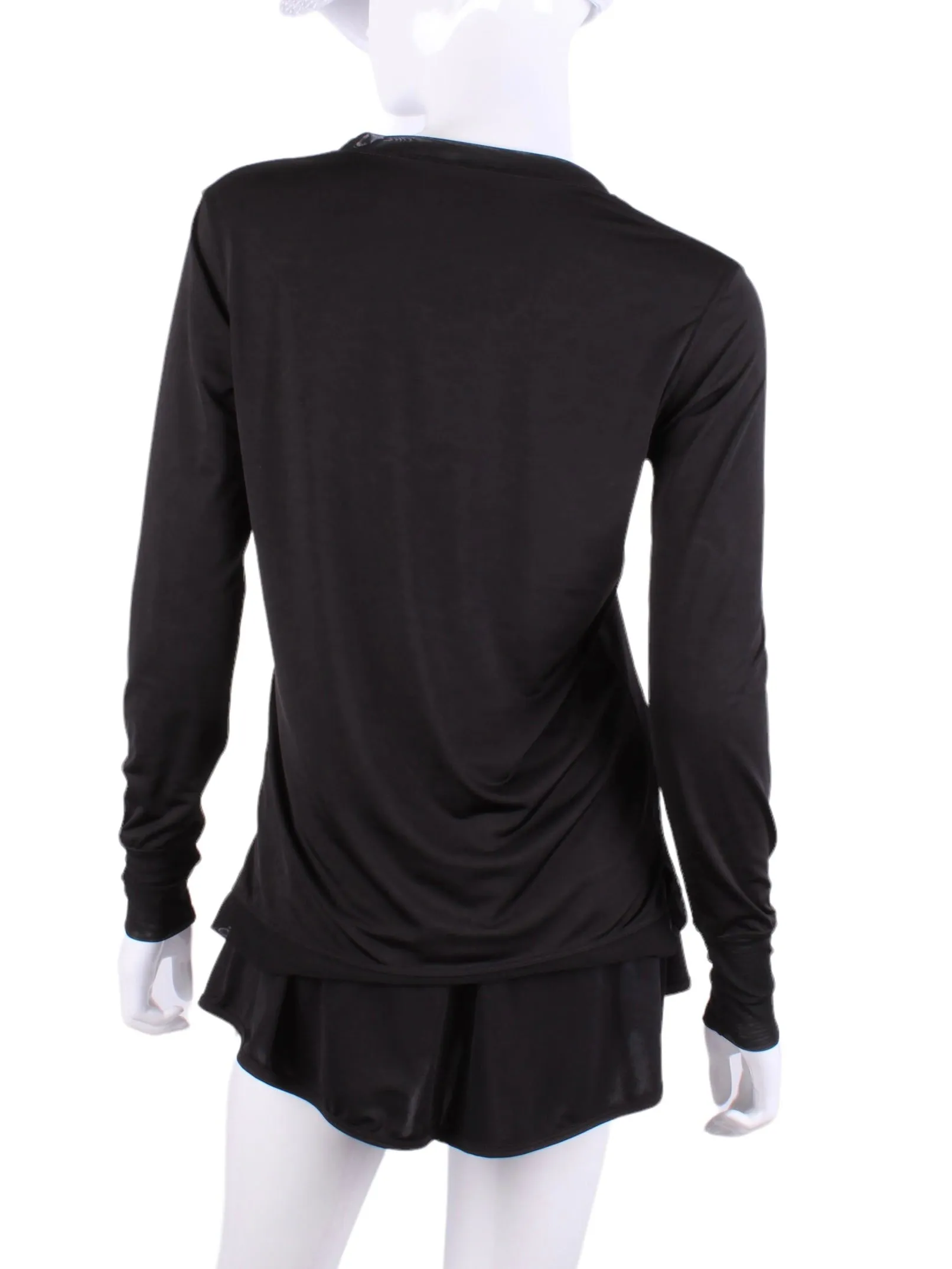 Black Long Sleeve Very Vee Tee