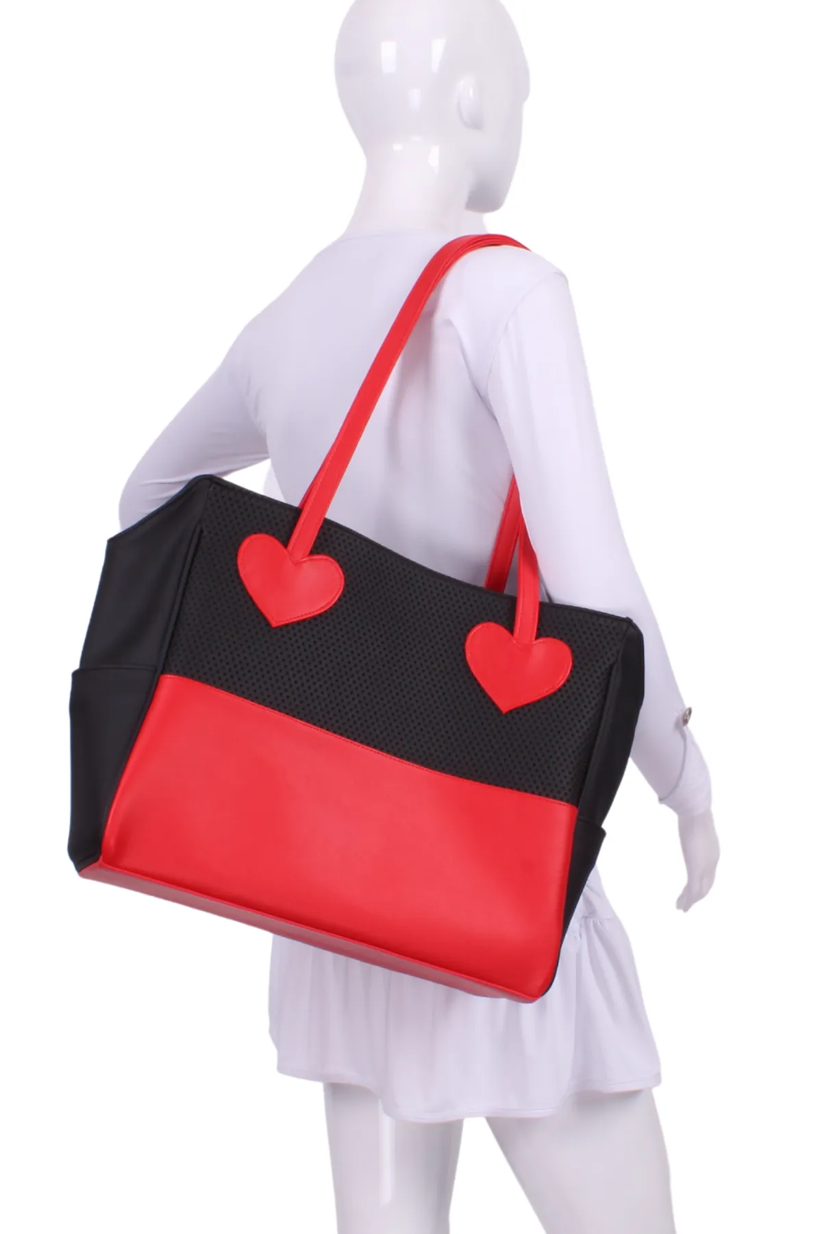 Black   Red Mini LOVE Tote Tennis Bag