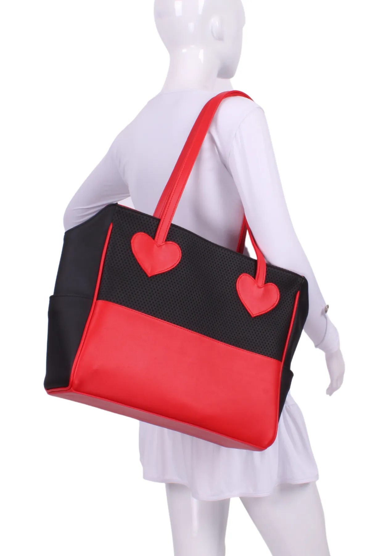 Black   Red Mini LOVE Tote Tennis Bag