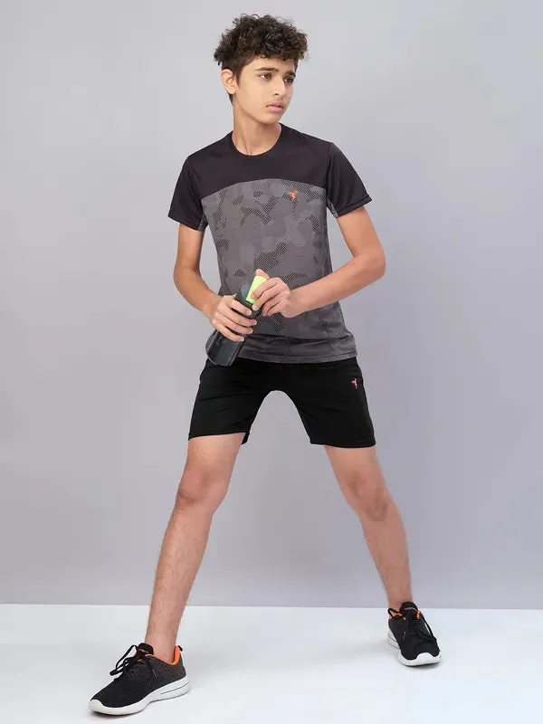 Boys Solid Slim Fit Shorts with TECHNO GUARD