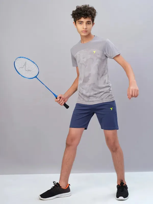 Boys Solid Slim Fit Shorts with TECHNO GUARD