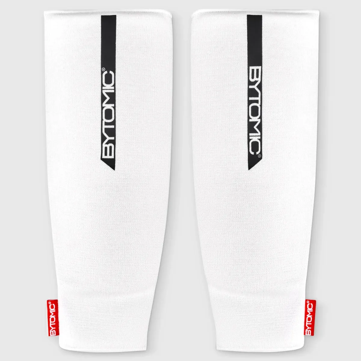 Bytomic Red Label Elasticated Shin Guards White/Black