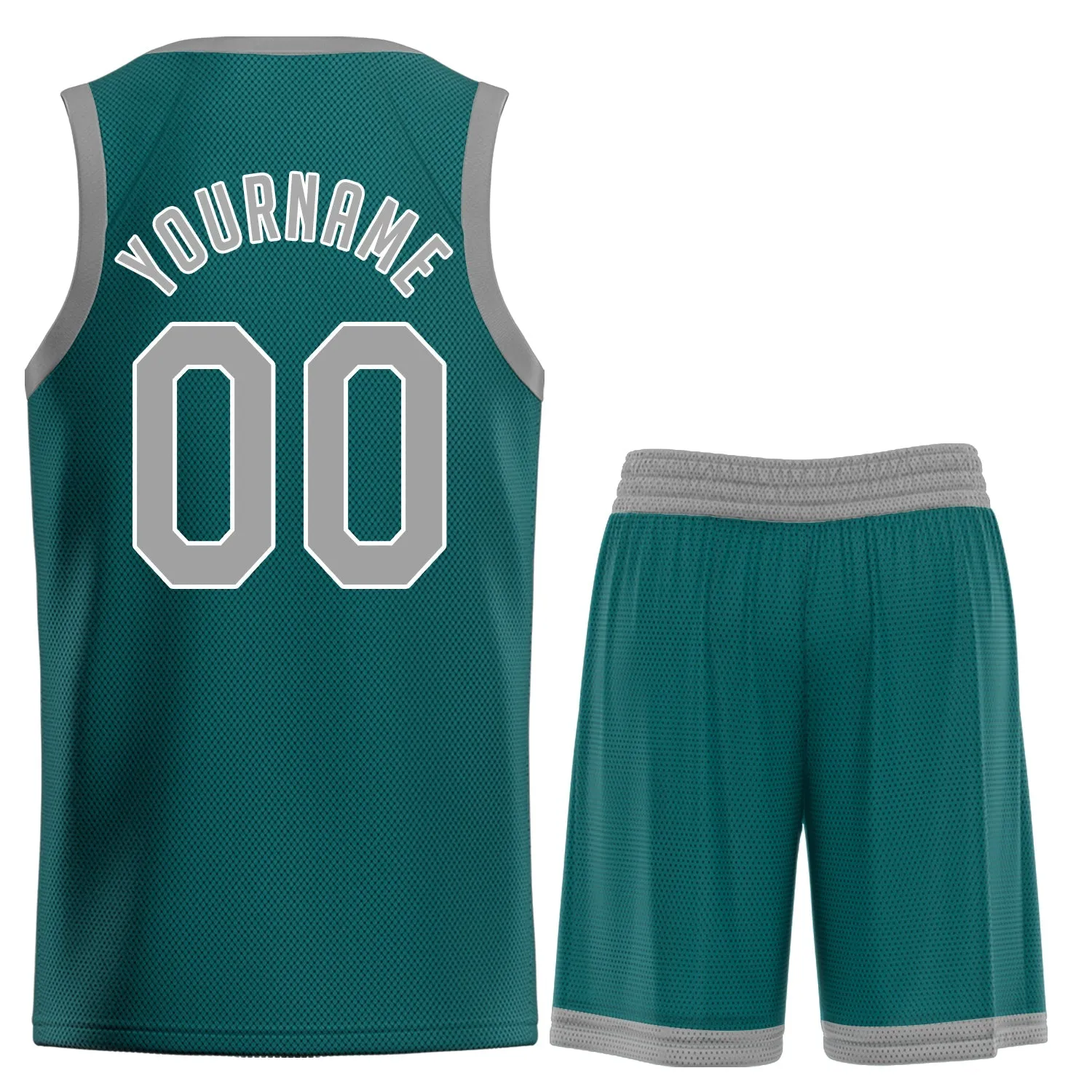 Custom Aqua Gray Classic Sets Basketball Jersey