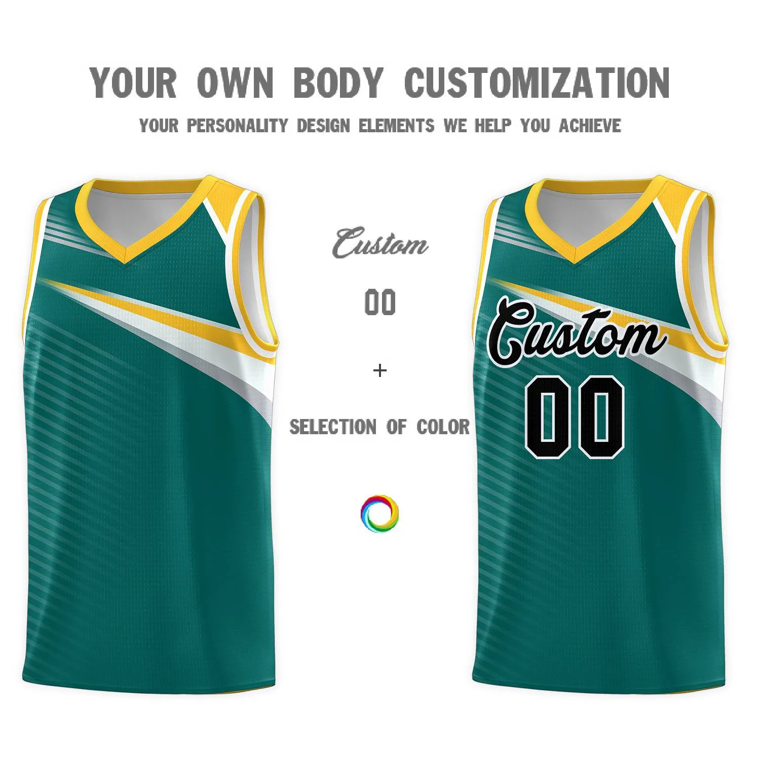 Custom Aqua Navy Chest Color Block Sports Uniform Basketball Jersey