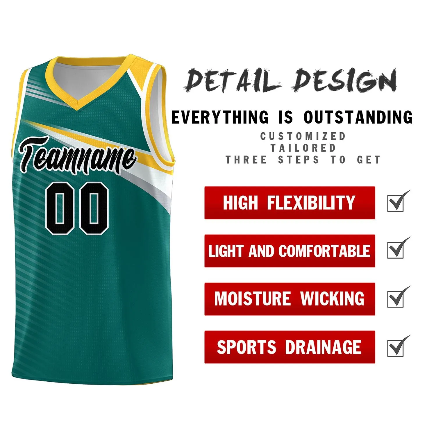 Custom Aqua Navy Chest Color Block Sports Uniform Basketball Jersey