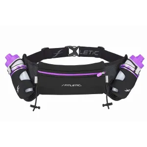 Fitletic Hydra 16 Hydration Belt  - Black/Purple Zip