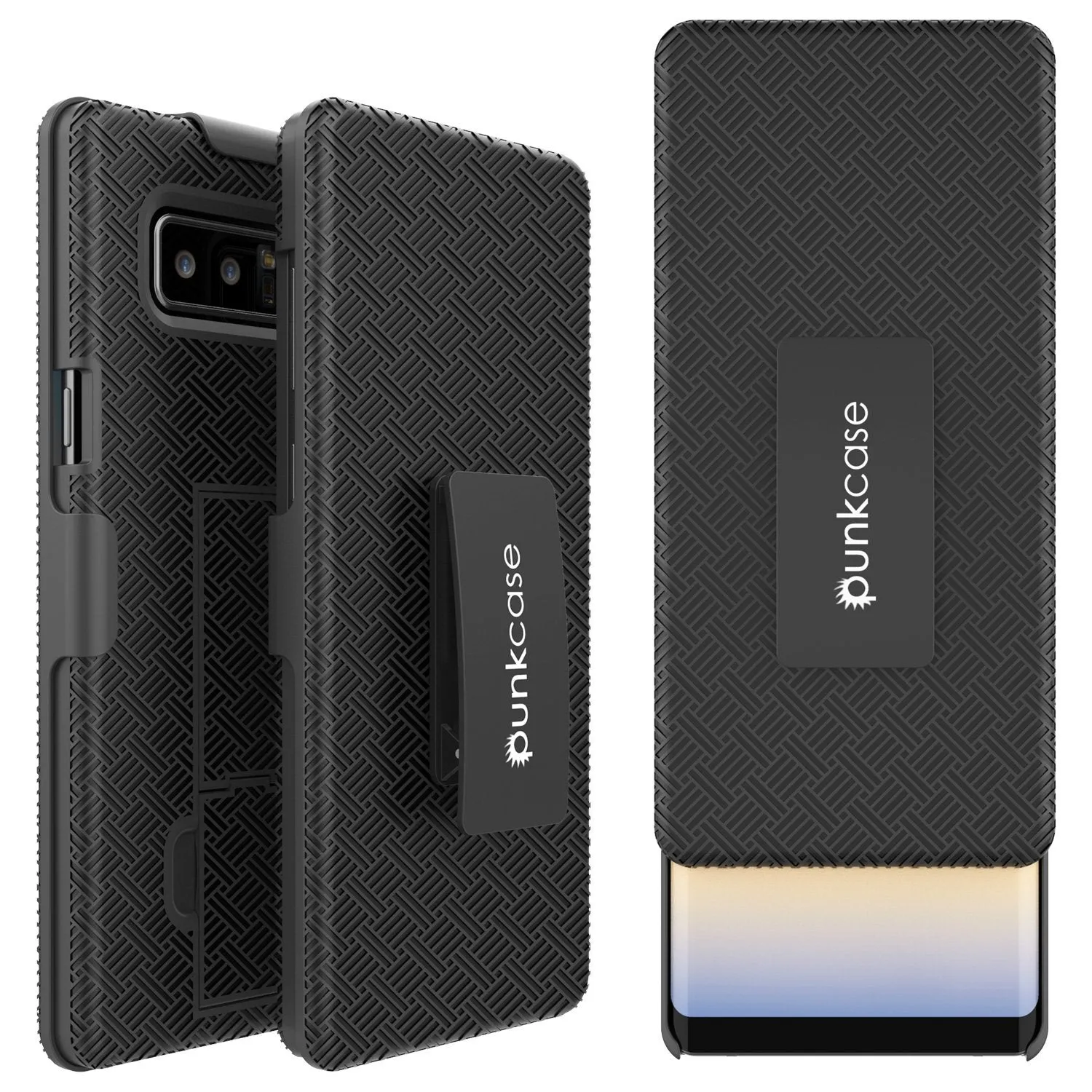 Galaxy Note 8 Holster Belt Clip W/ Ultra Screen Protector Case [Black]