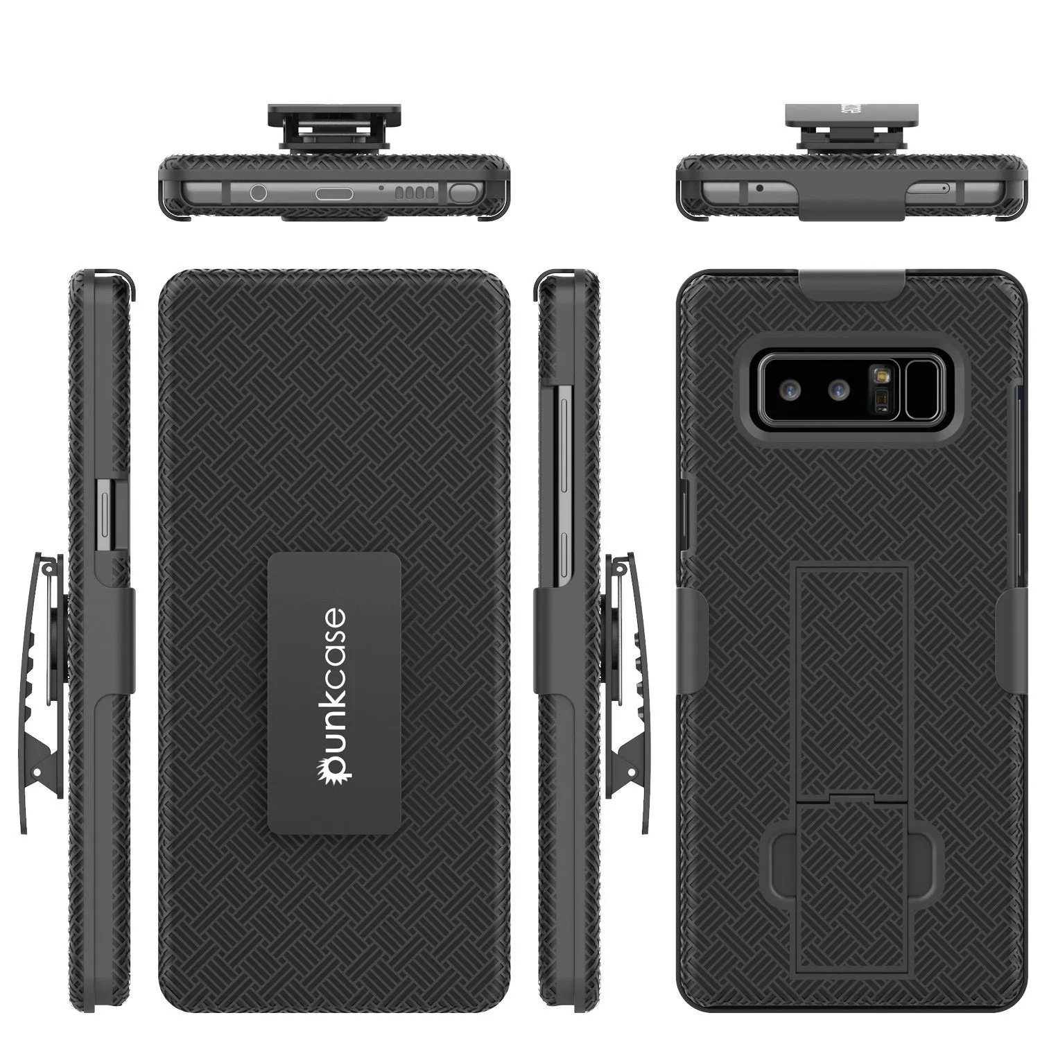 Galaxy Note 8 Holster Belt Clip W/ Ultra Screen Protector Case [Black]