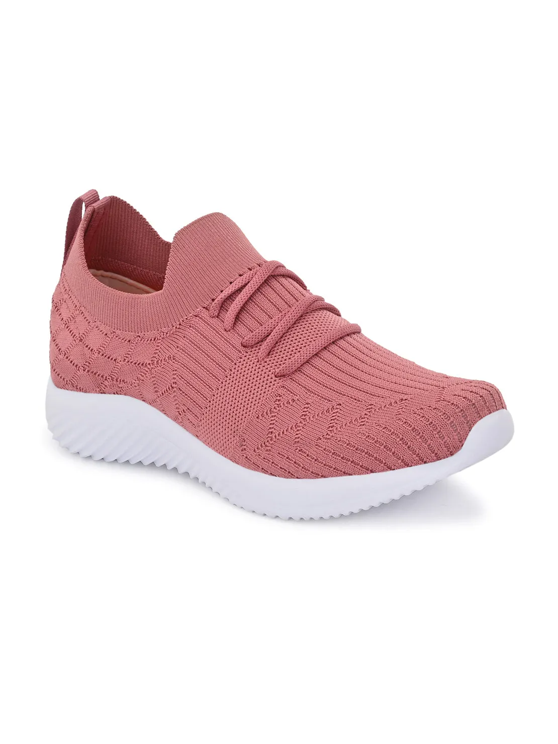 Hirolas® Women Pink Casual Running Walking Jogging Gym comfortable Athletic Lace-Up Sports_Shoes (HRLWF07PNK)