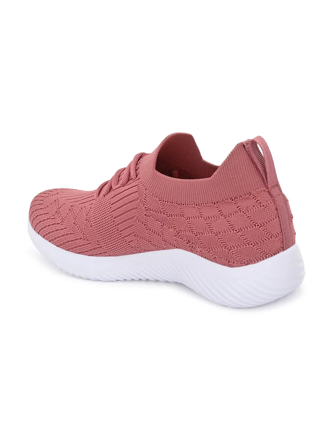 Hirolas® Women Pink Casual Running Walking Jogging Gym comfortable Athletic Lace-Up Sports_Shoes (HRLWF07PNK)