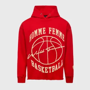 Homme Femme Basketball Hoodie Red