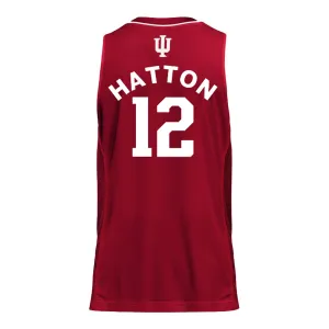 Indiana Hoosiers Adidas Men's Basketball Crimson Student Athlete Jersey #12 Langdon Hatton