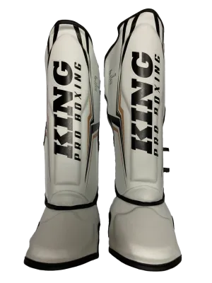 King Pro Boxing Shin Guards Thor White