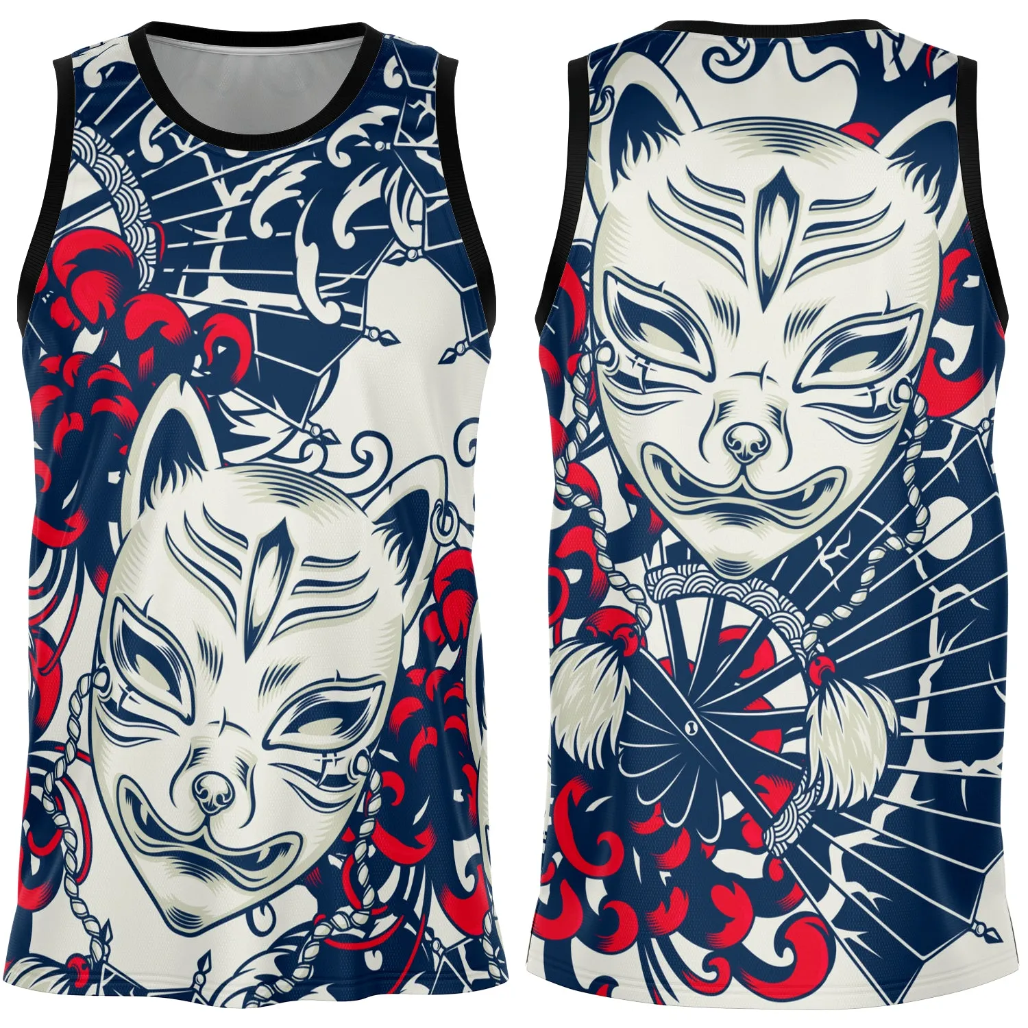 Kitsune Art Basketball Jersey