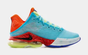 LeBron 19 Low Blue Chill Mens Basketball Shoes (Blue/Red)