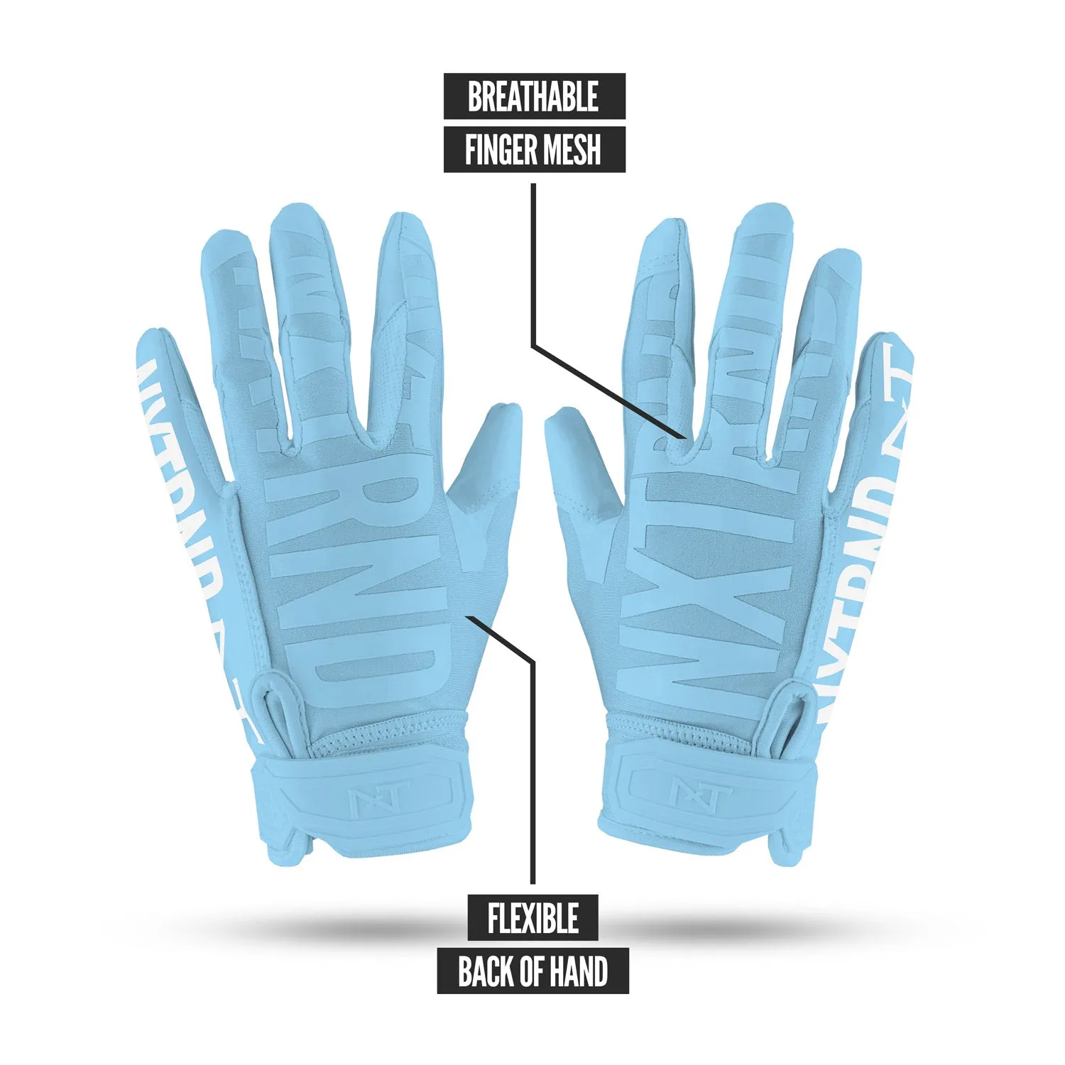 NXTRND G1® Football Gloves Columbia Blue