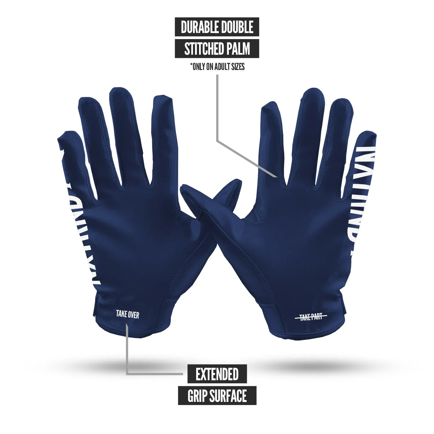 NXTRND G1® Football Gloves Navy Blue