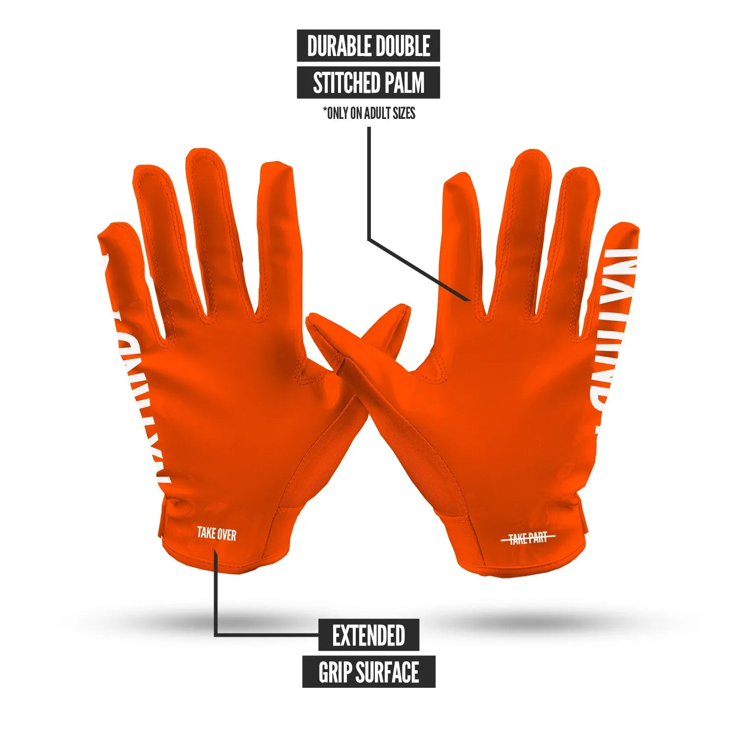 NXTRND G1® Football Gloves Orange