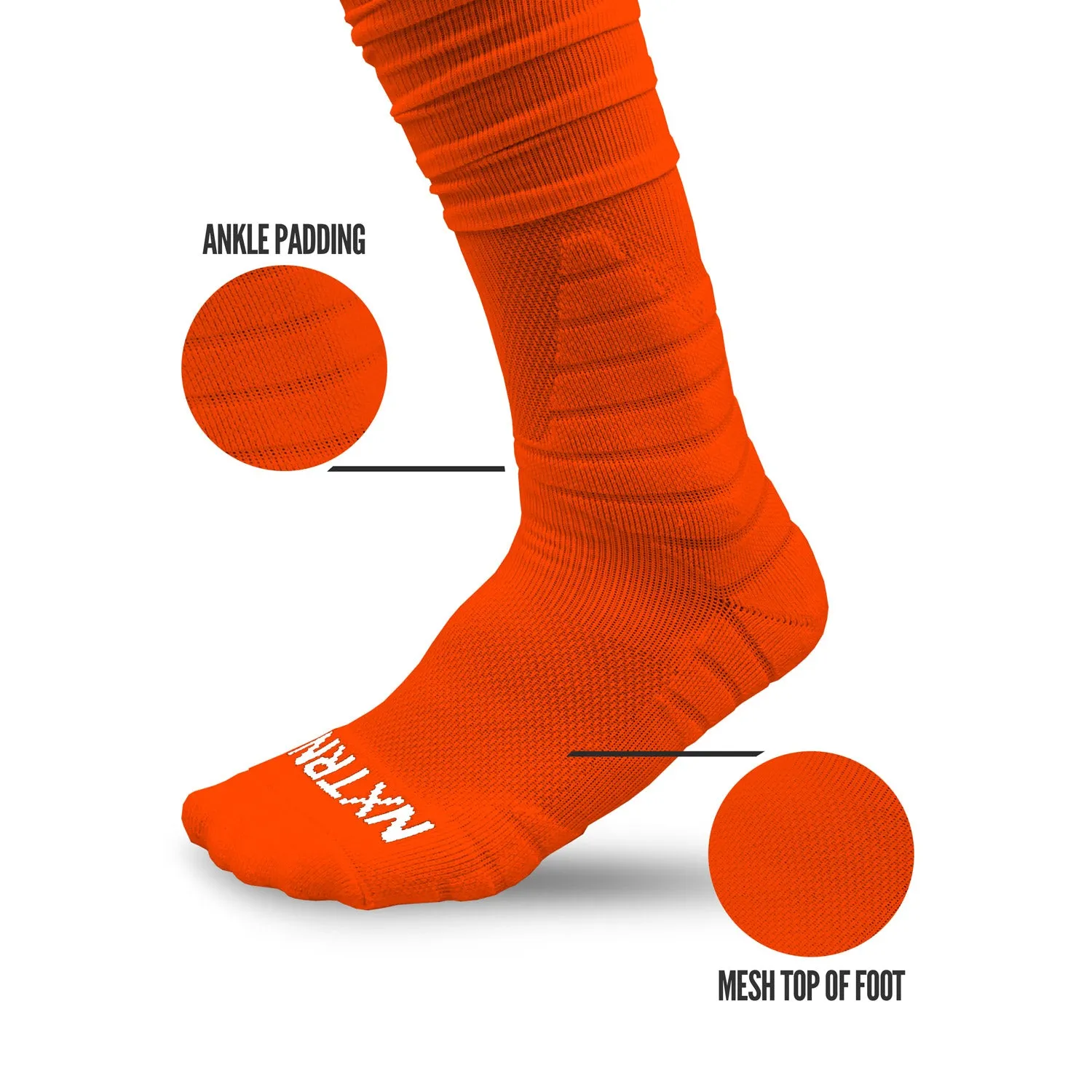 NXTRND XTD® Scrunch Football Socks Orange