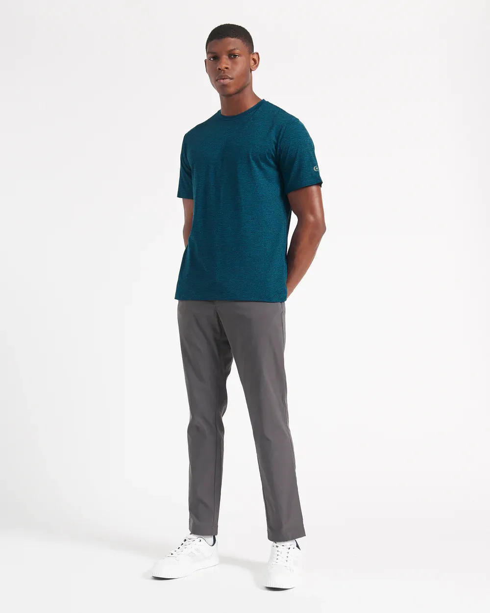 Performance Stretch Marl T-Shirt - Navy Heather