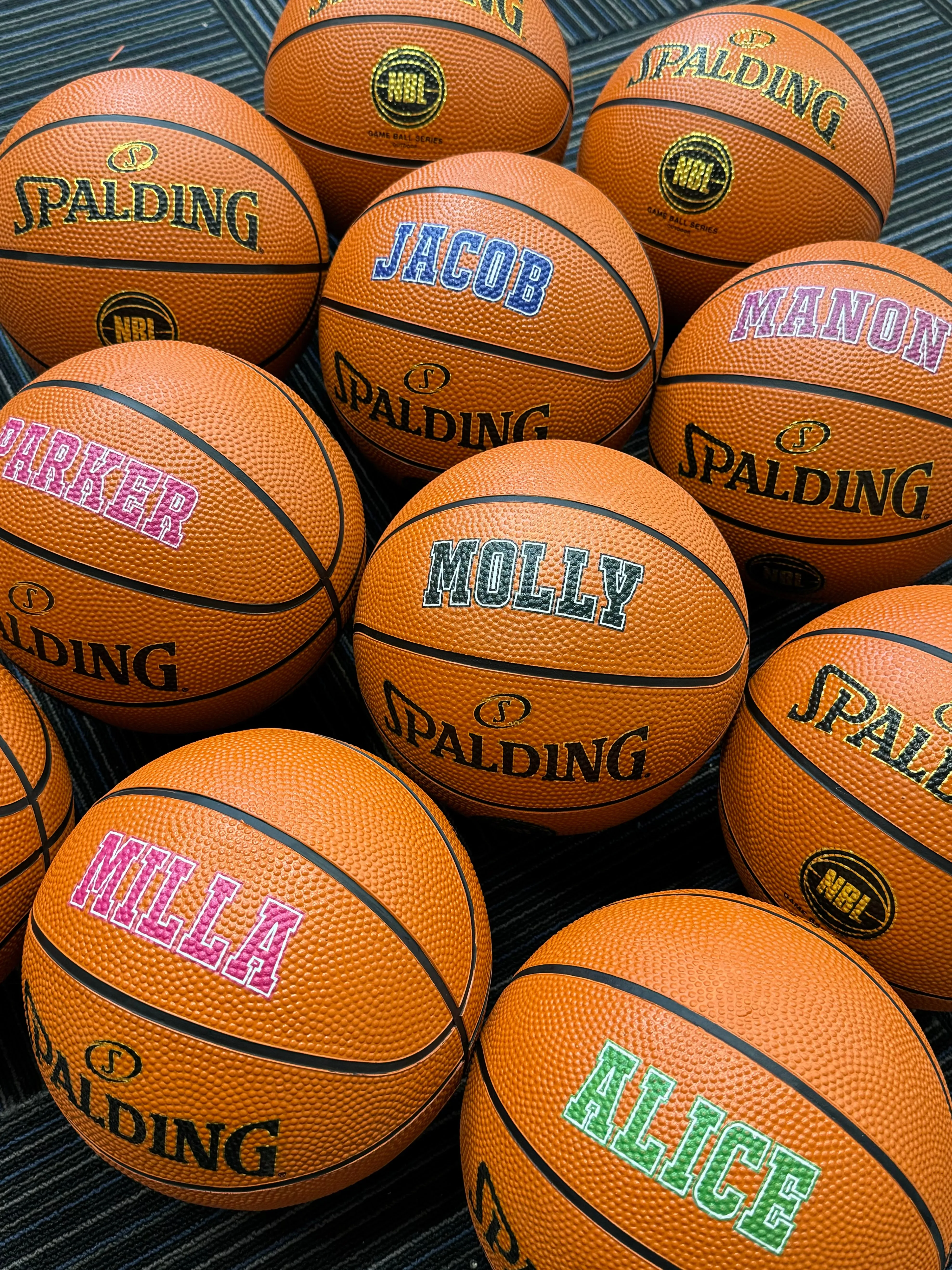 Personalised Mini Spalding Basketball (Size 1 & 3)