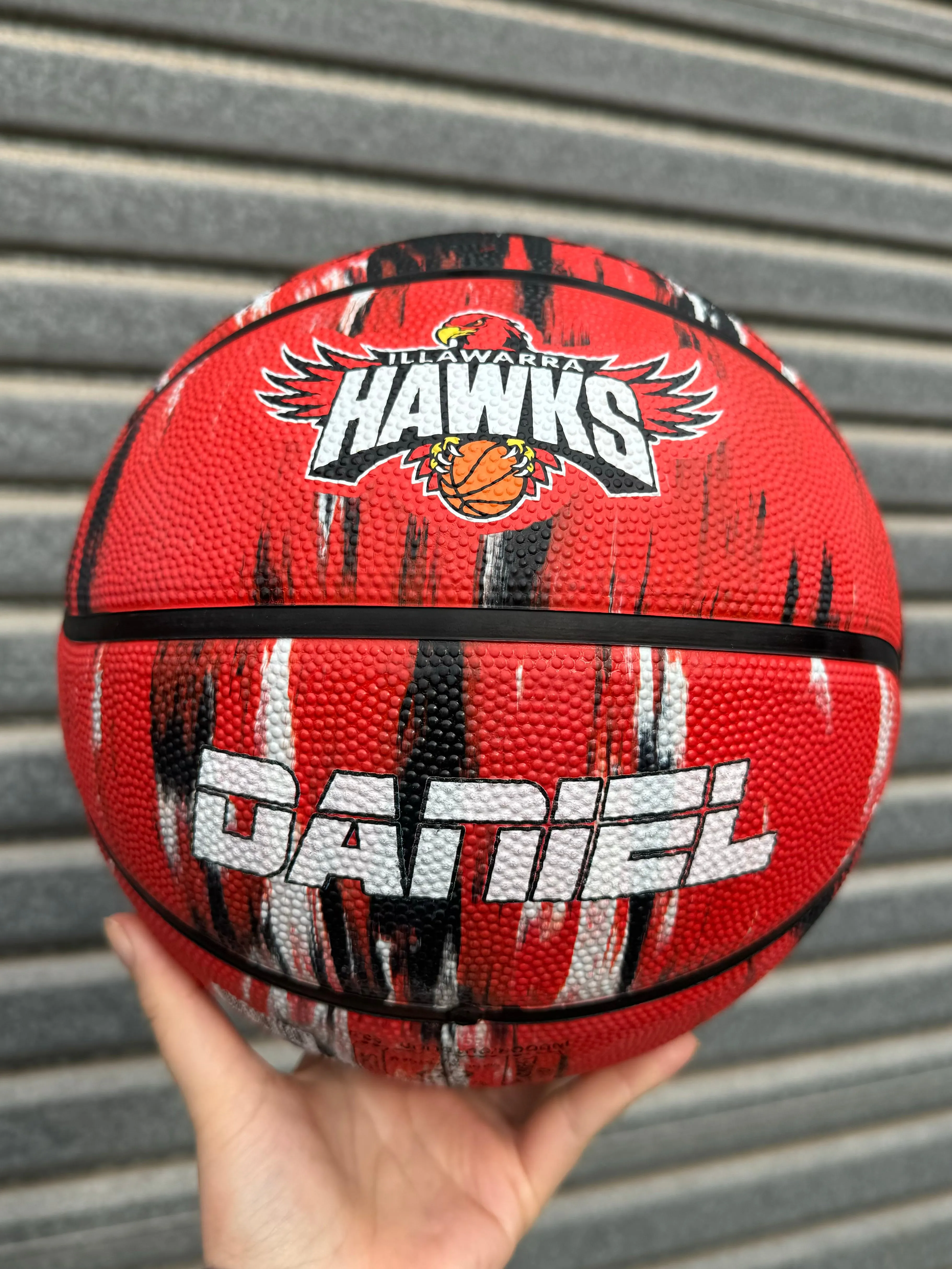 Personalised NBL Official Illawarra Hawks Team Basketball (Size 7)