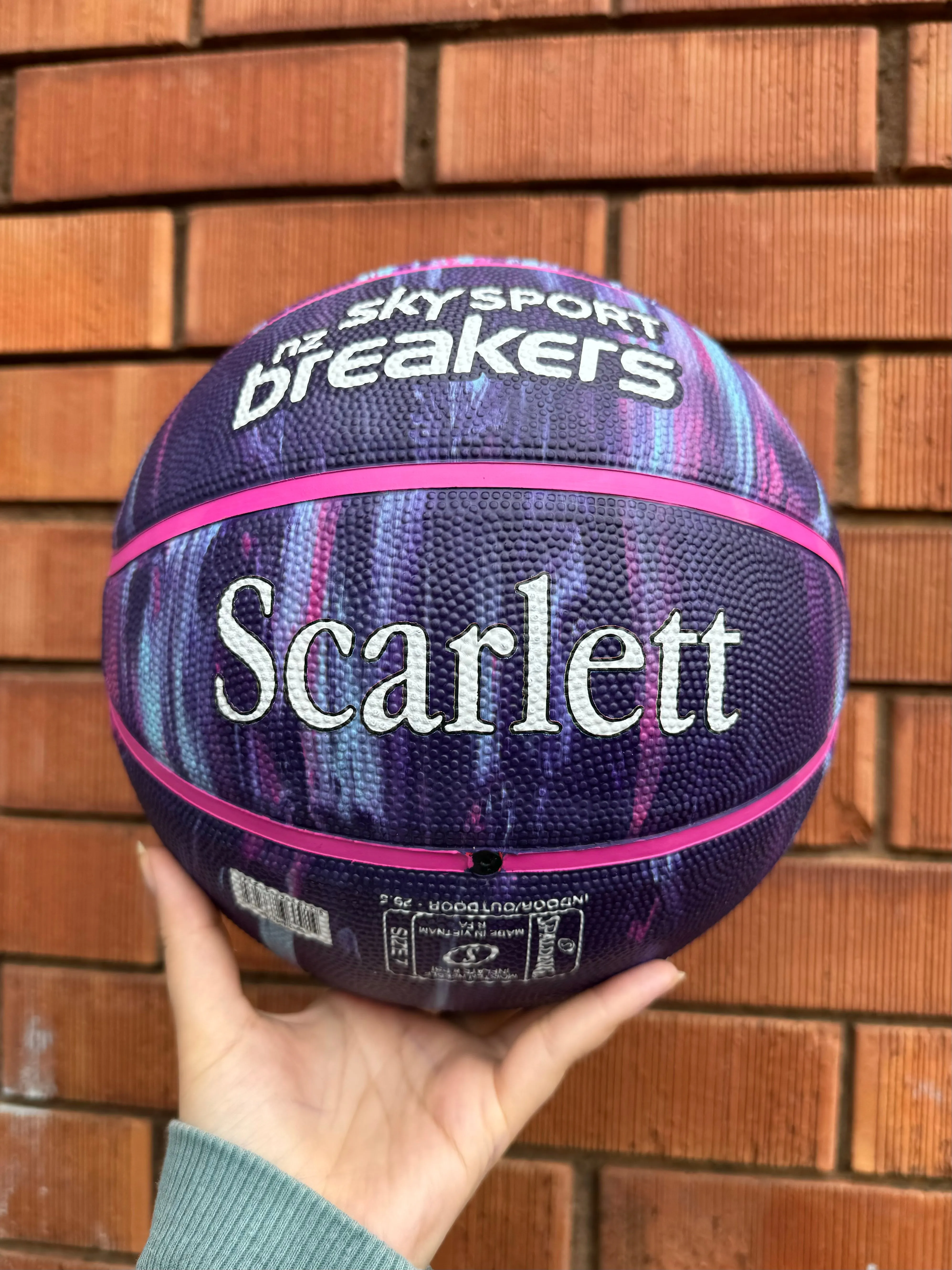 Personalised NBL Official NZ Breakers Team Basketball (Size 7)