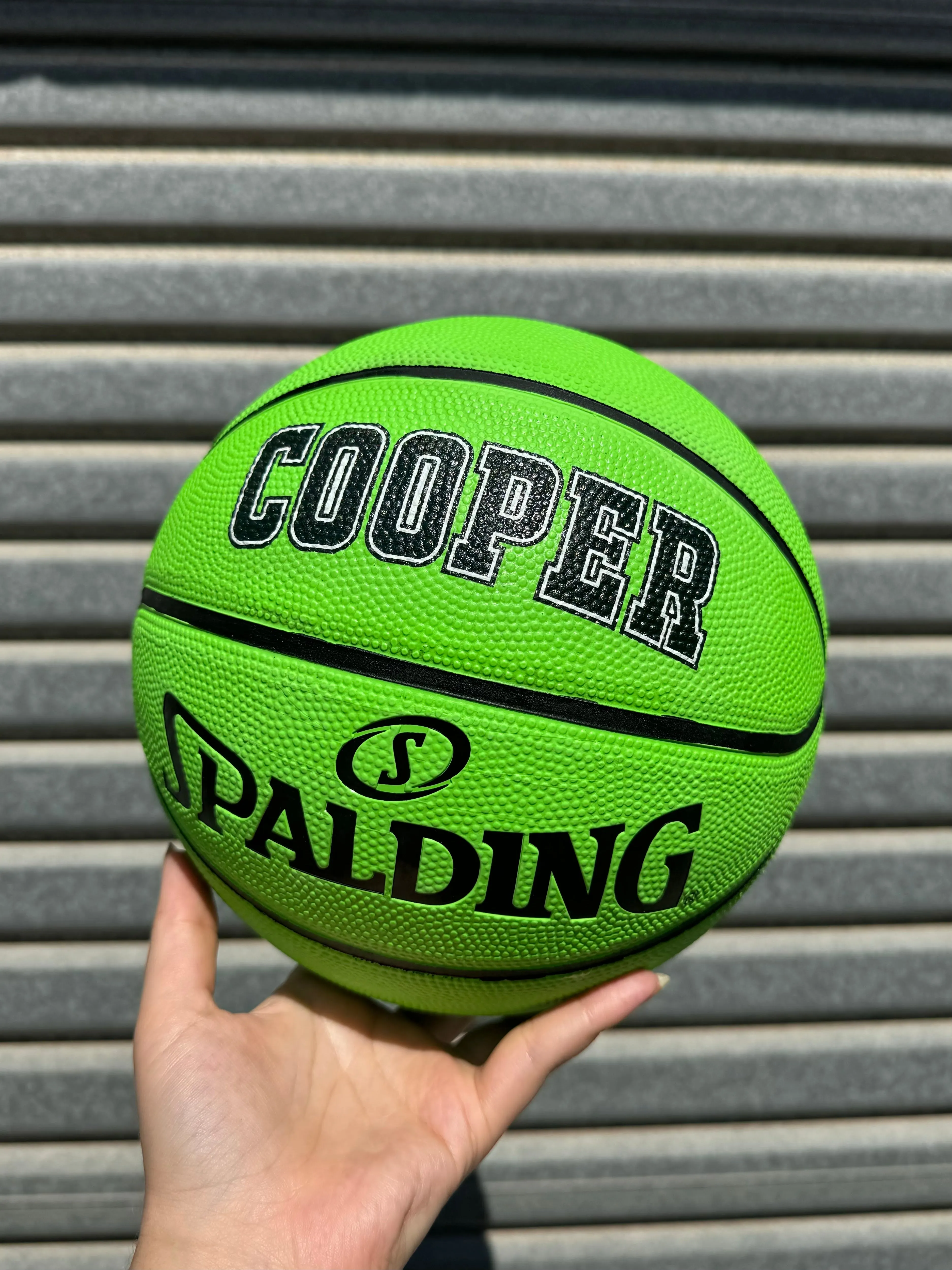 Personalised Spalding Rubber Basketball Fluro - Green (Size 5, 6 & 7)