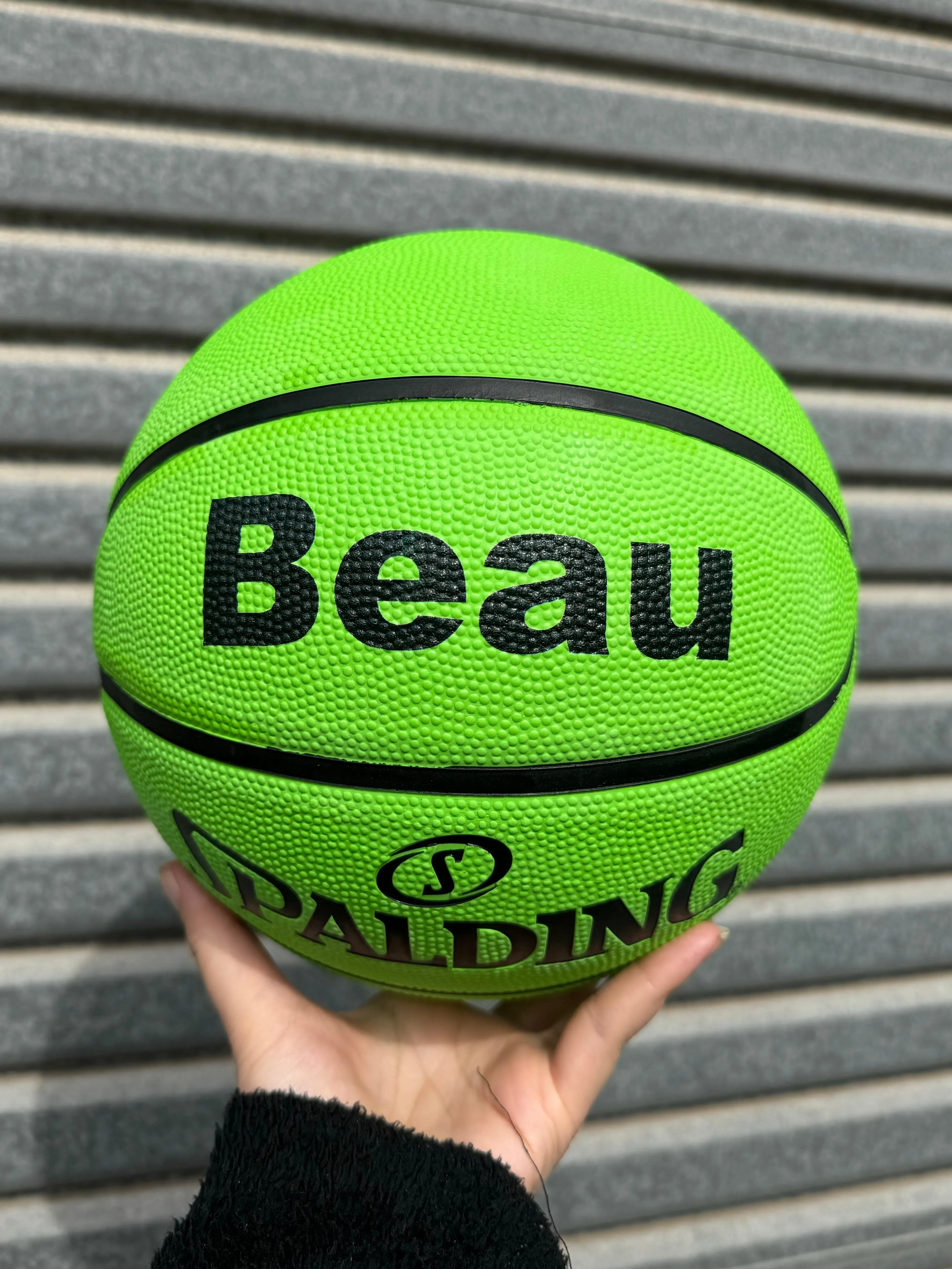 Personalised Spalding Rubber Basketball Fluro - Green (Size 5, 6 & 7)