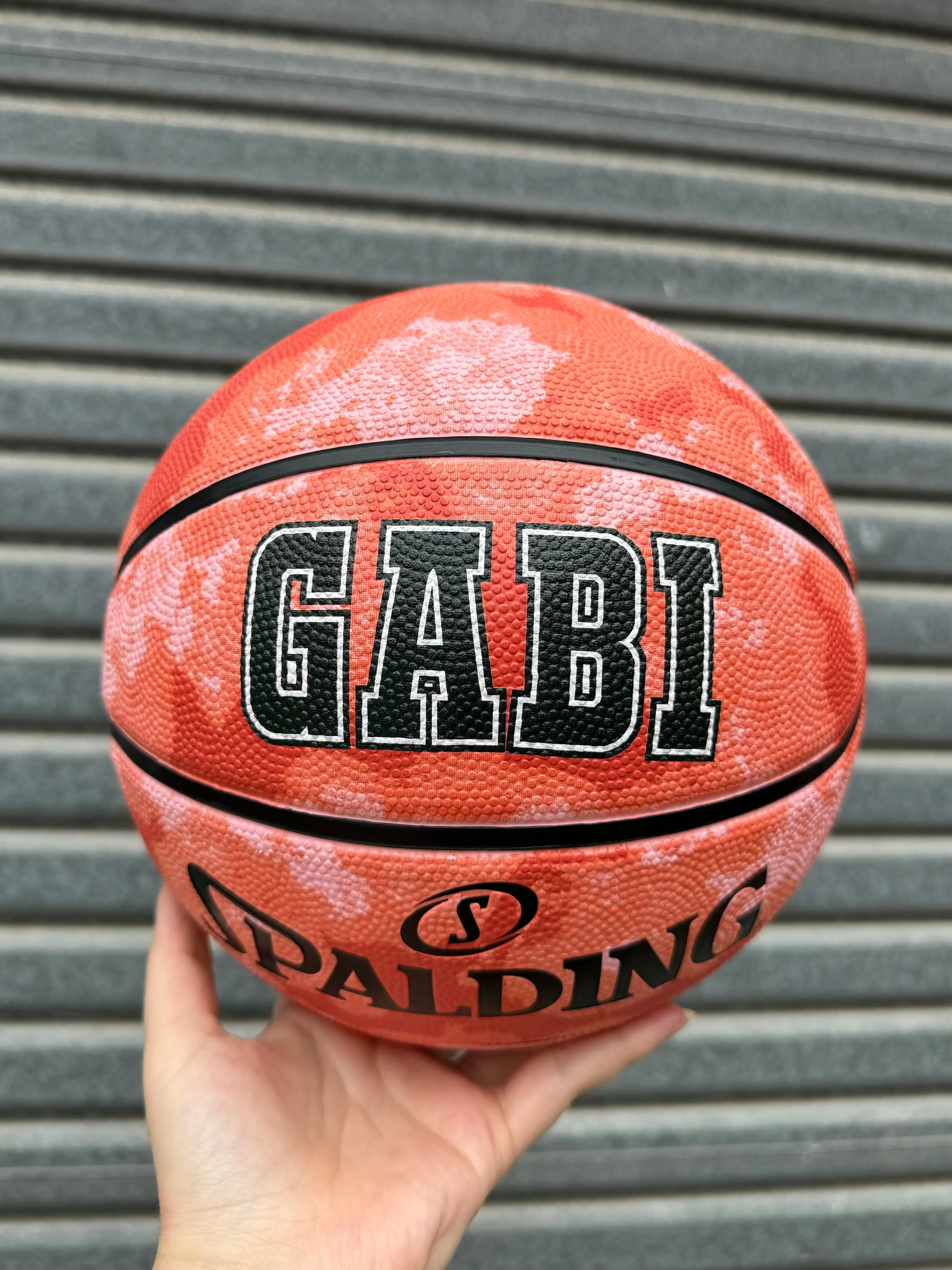 Personalised Spalding Rubber Basketball Urban - Red (Size 5, 6 & 7)