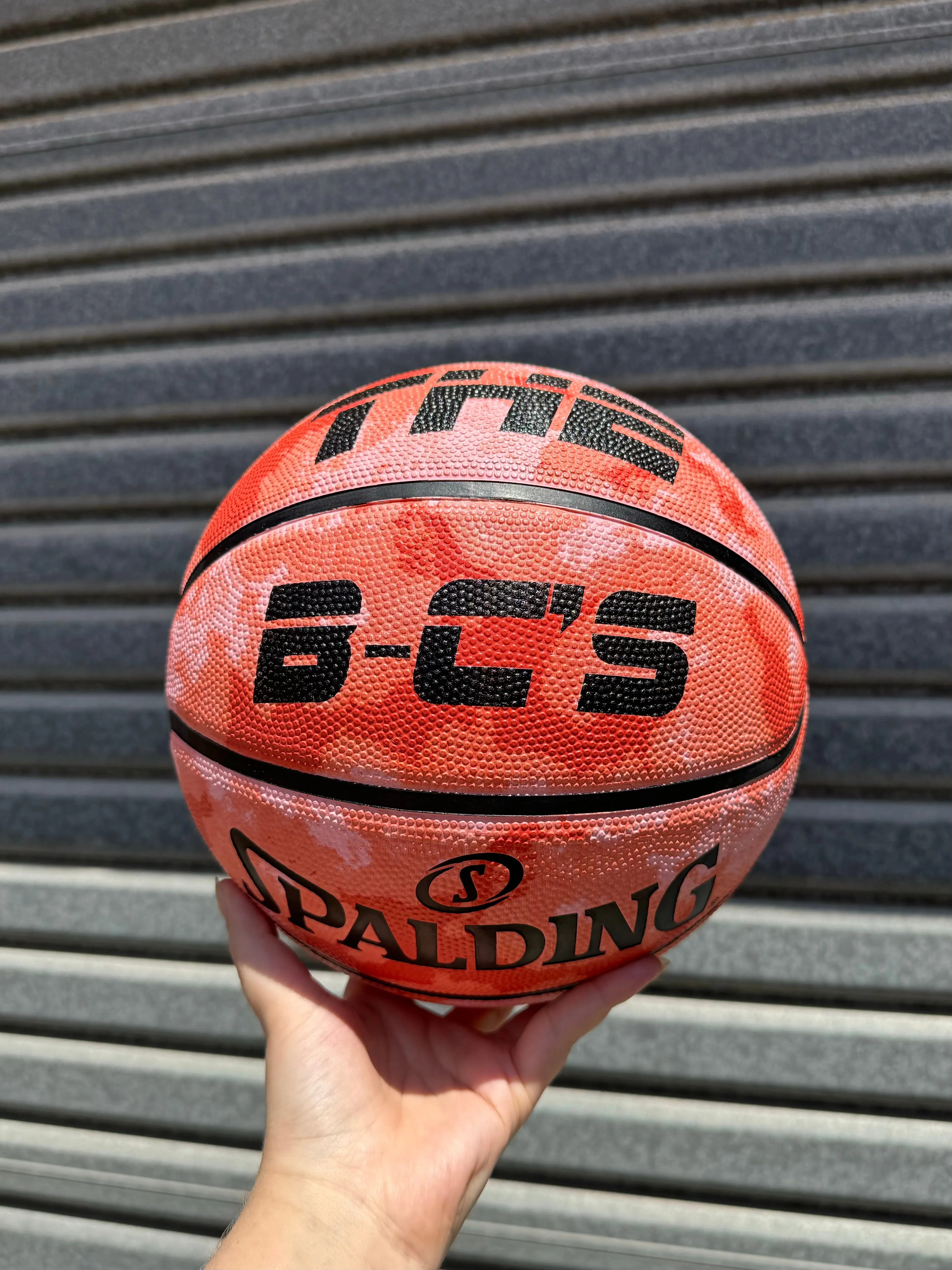 Personalised Spalding Rubber Basketball Urban - Red (Size 5, 6 & 7)