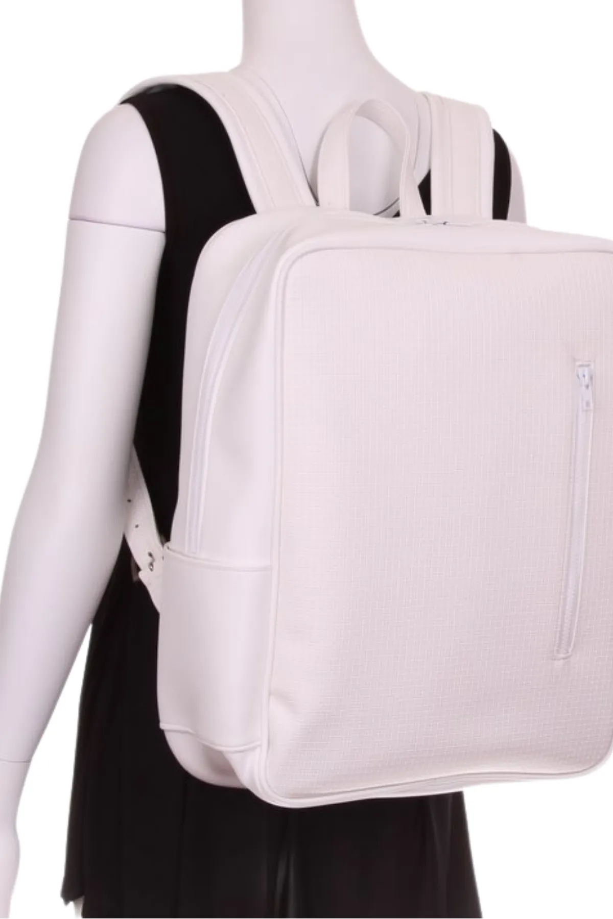 Pure White Silver Buckle LOVE Tennis Backpack