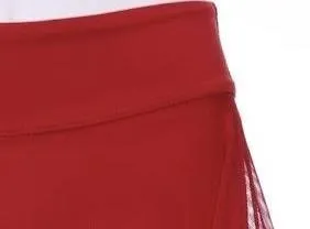 Red Mesh Love O Tennis Skirt