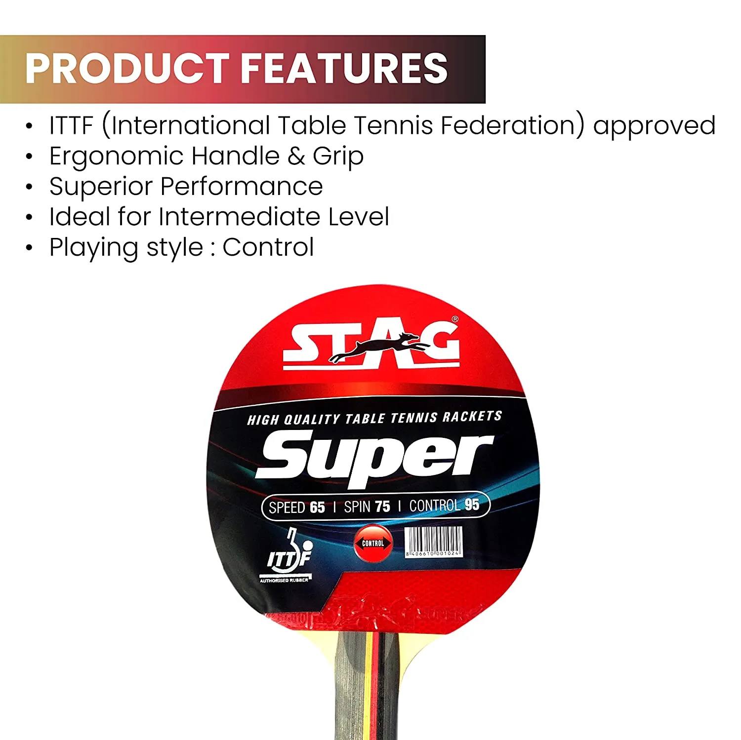 STAG Super Table Tennis TT Racket