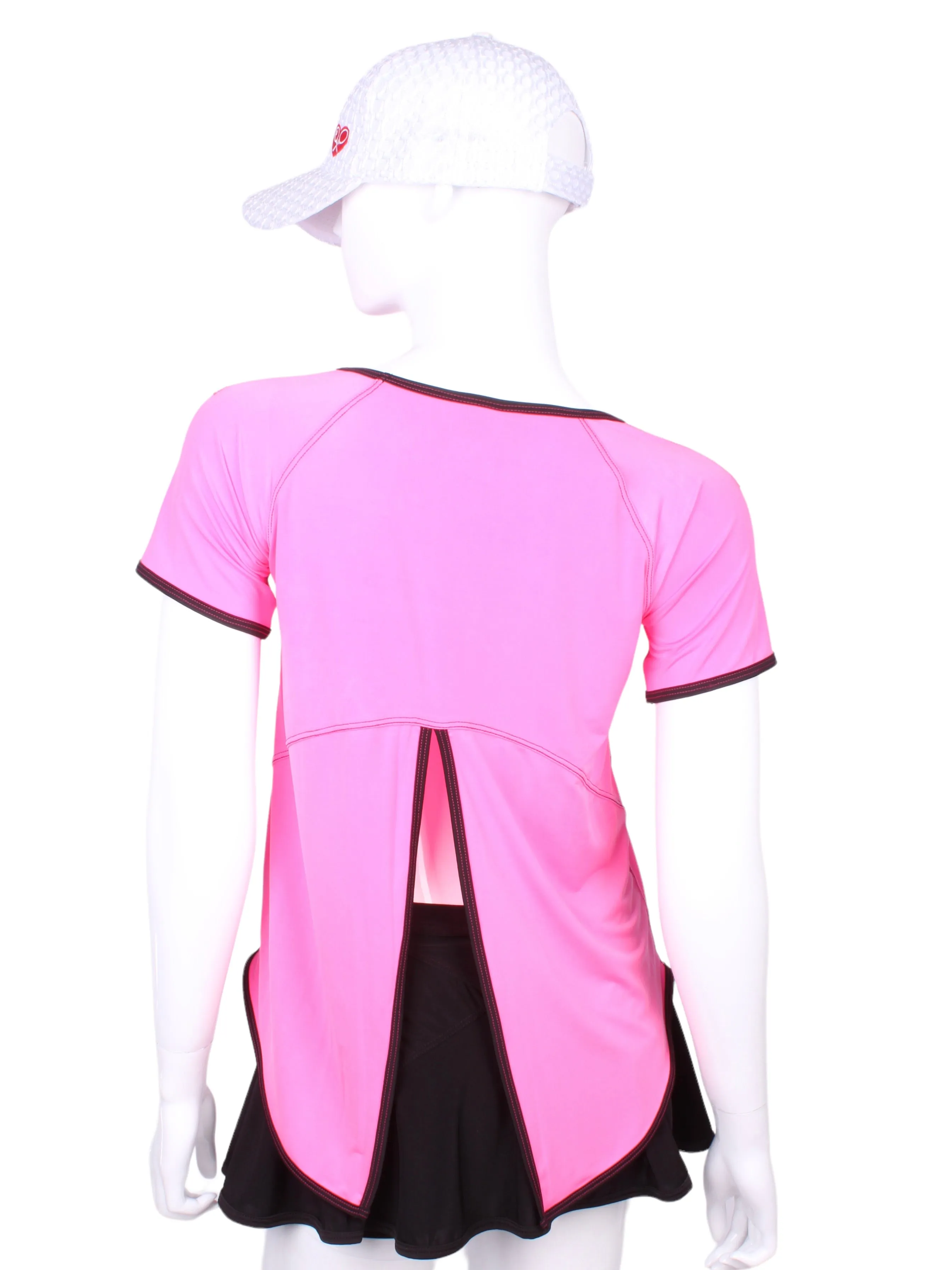 Tie Back Tee Short Sleeve Pink