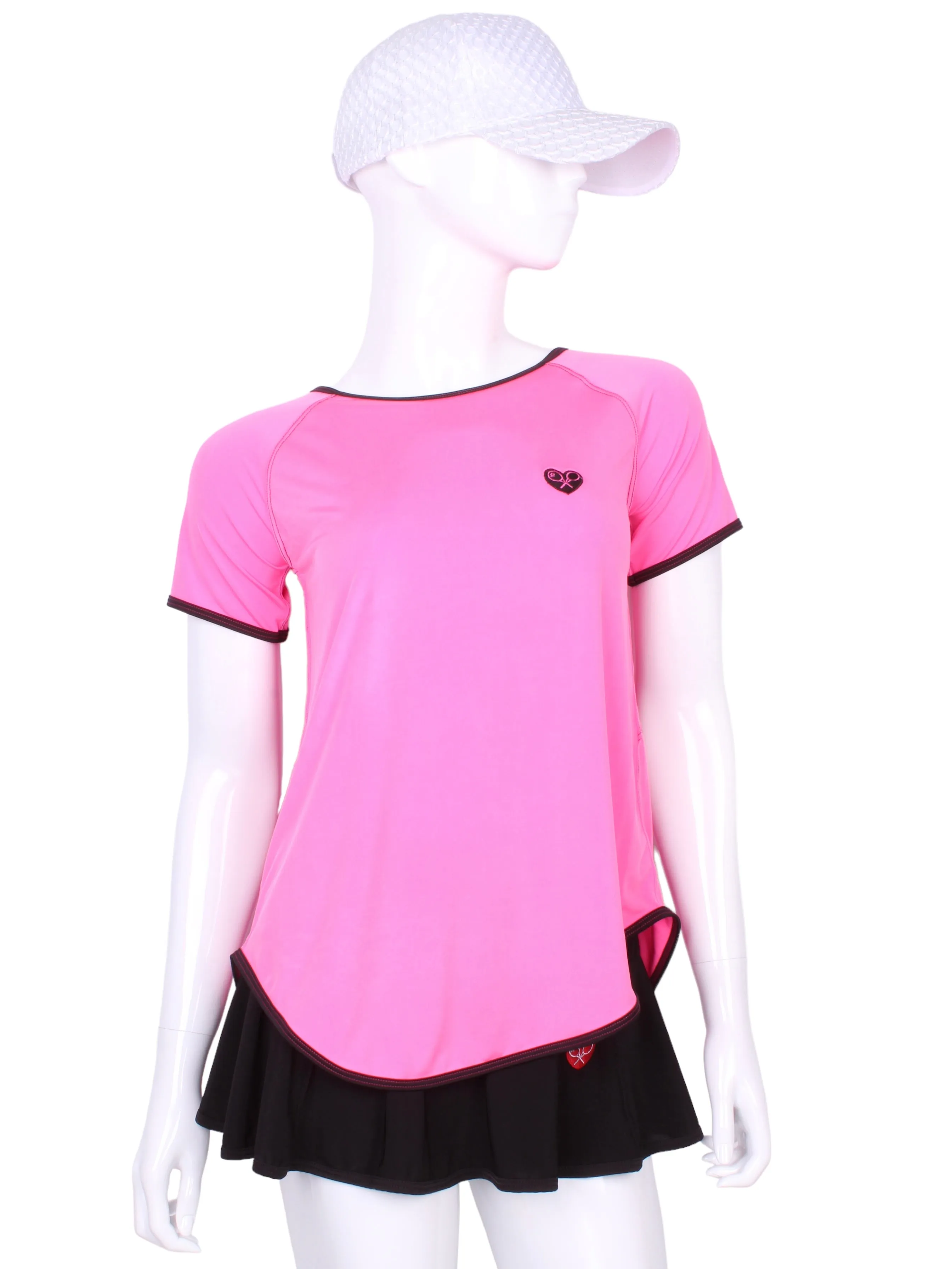 Tie Back Tee Short Sleeve Pink