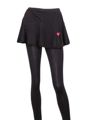 Triangle Black Skirt With Black Leggings