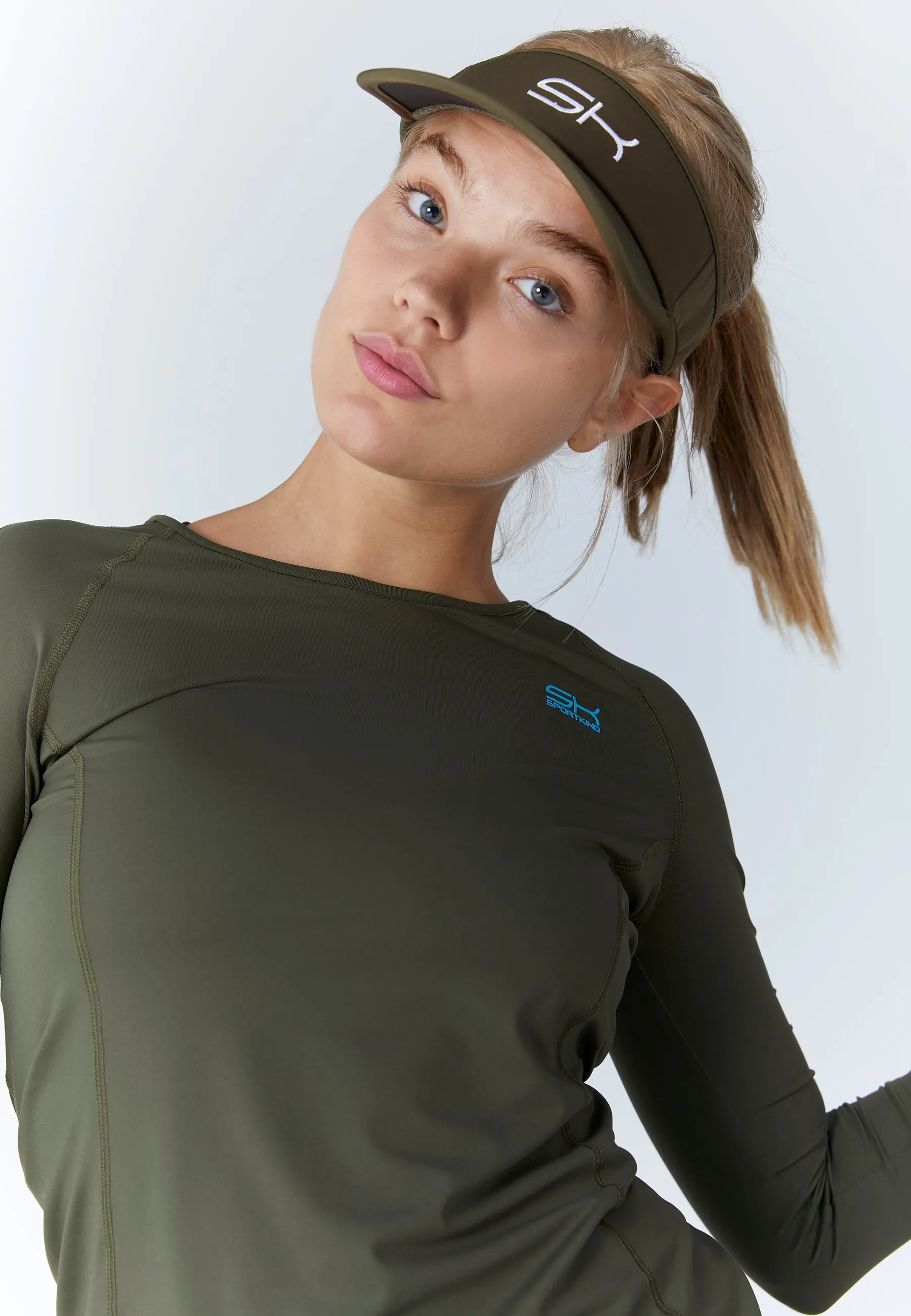 Women Tennis 3/4-Sleeve Shirt, khaki