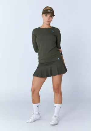 Women Tennis 3/4-Sleeve Shirt, khaki