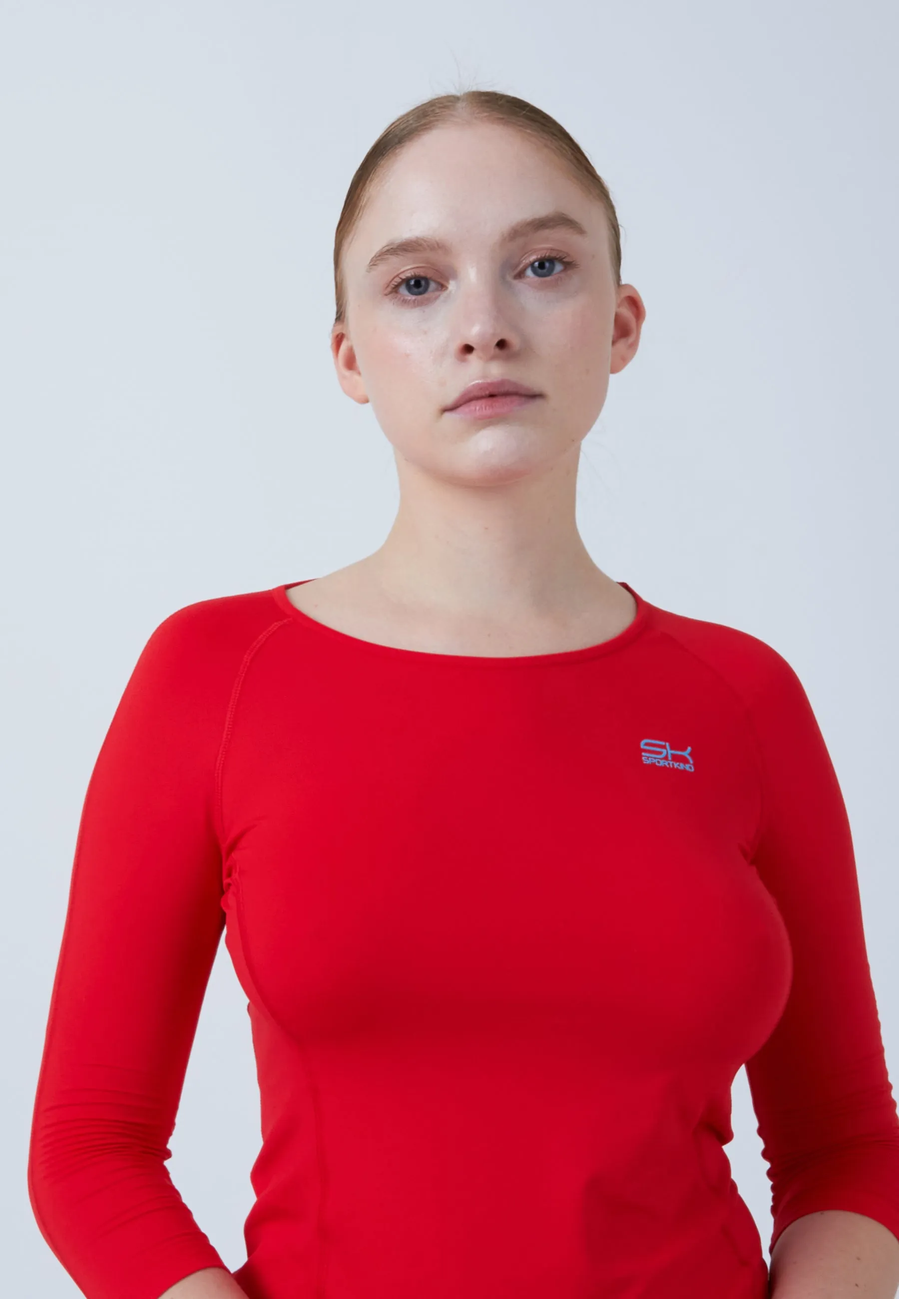 Women Tennis 3/4-Sleeve Shirt, red