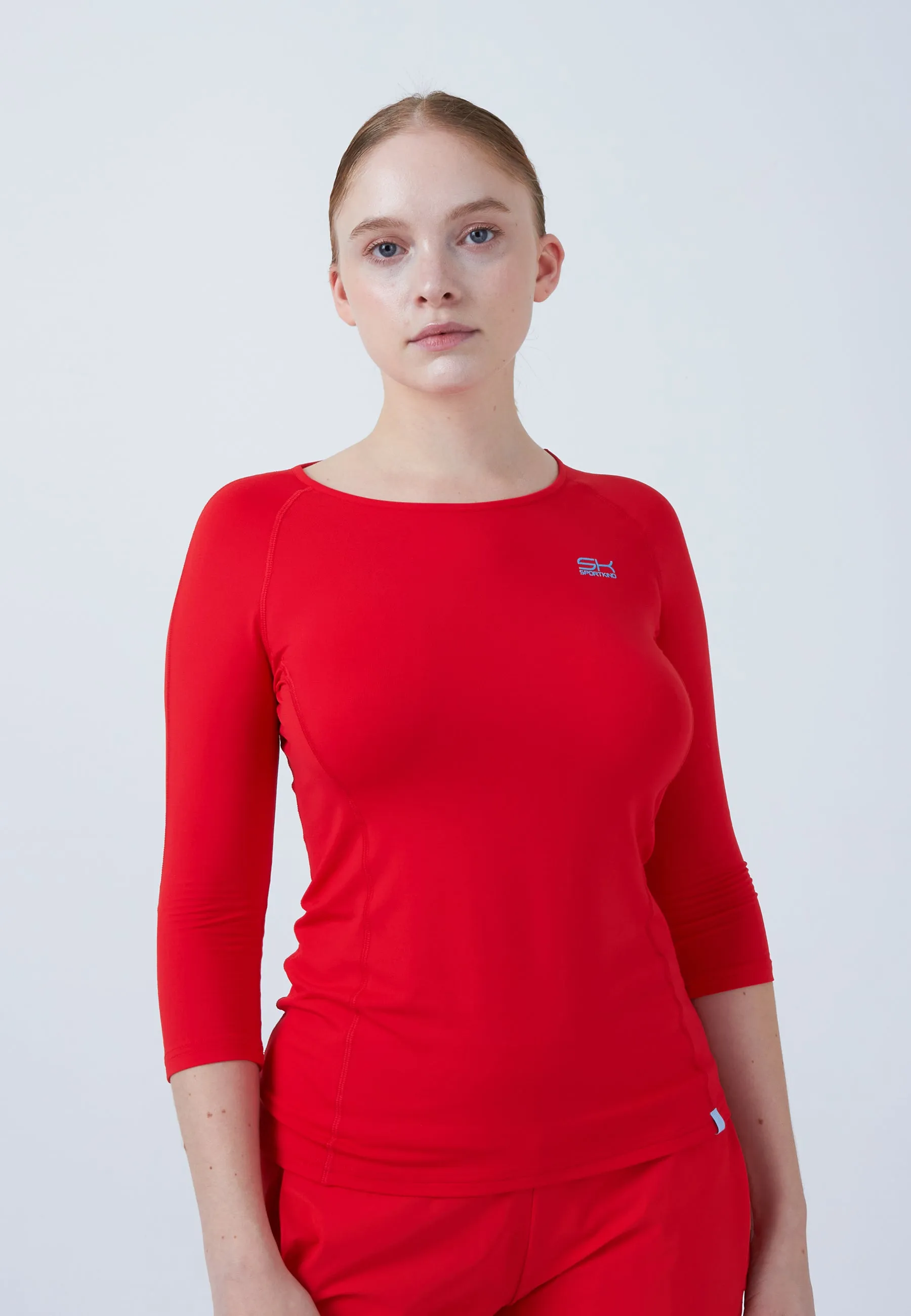 Women Tennis 3/4-Sleeve Shirt, red