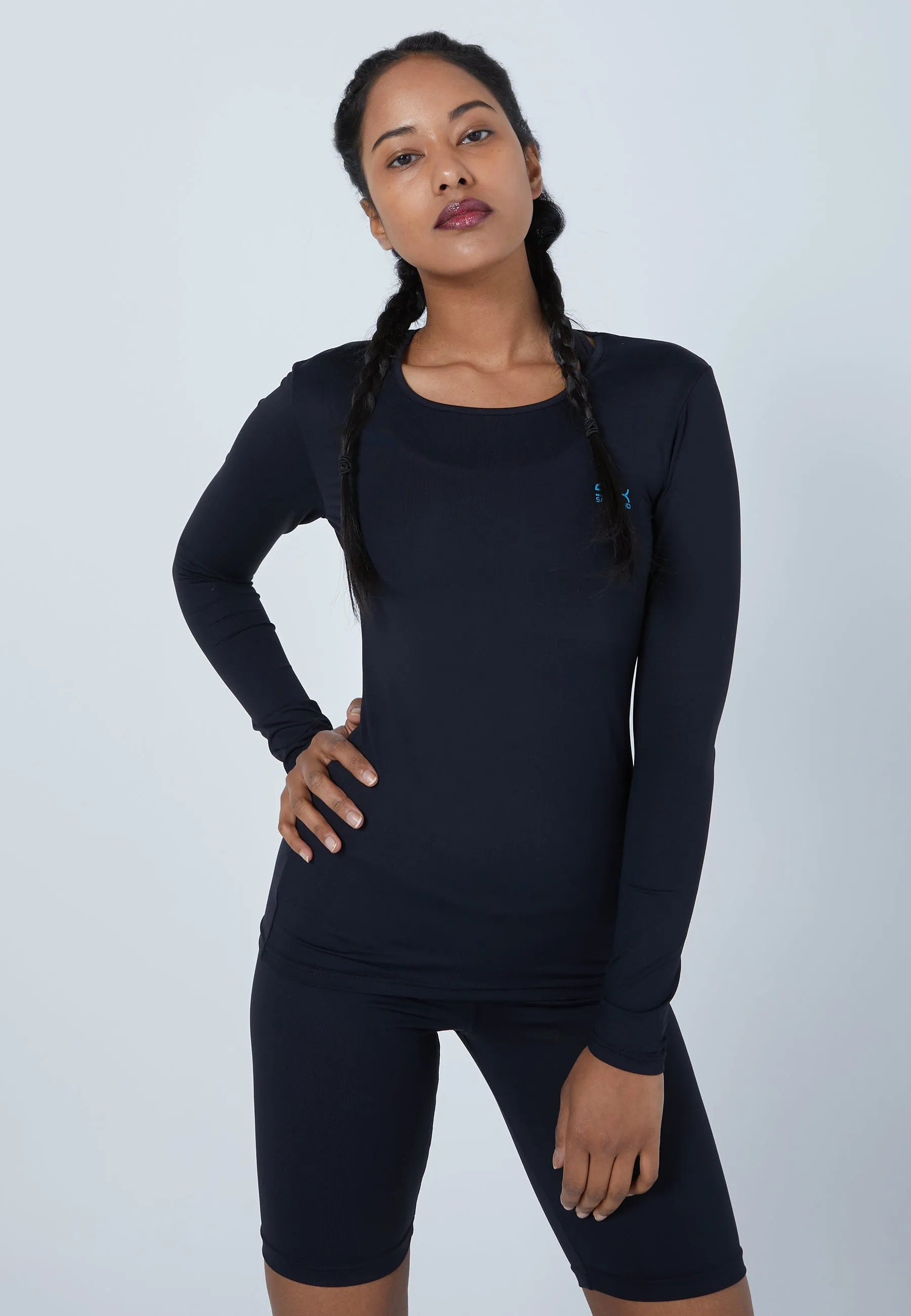 Women Tennis Longsleeve Shirt, black